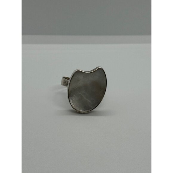 925 STERLING SILVER ABALONE SHELL RING SIZE 12 - Picture 9 of 10